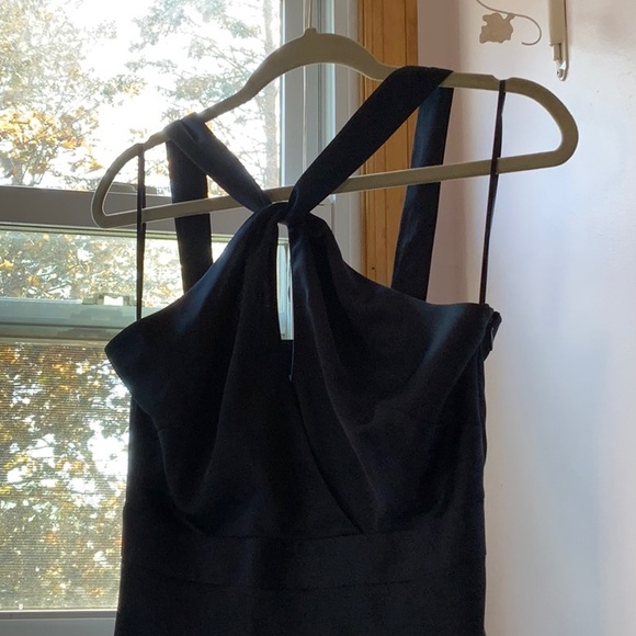 J.CREW navy satin dress - Picture 2 of 3